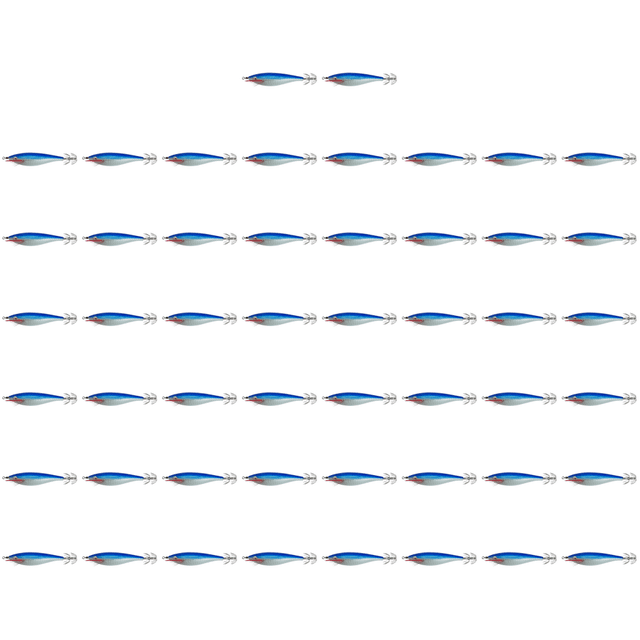 Anzuelos Luminosos Calamar 10g/10cm Anzuelo Doble para Dulce Y Salada () Azul