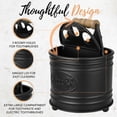 thumbnail image 4 of Autumn Alley Black Farmhouse Toothbrush Holder with Hinged Lid – Metal Rustic Bathroom Accessories, 4 of 8