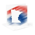 thumbnail image 5 of 3drose, Minnesota State in White on a Red, White, and Blue Background., 6 Greeting Cards with Envelopes, 5 of 7