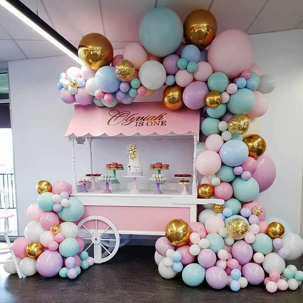 Pastel Balloons,Party Pastel Balloons Macaron Candy Colored Latex Balloons,Birthday Balloons,Birthday Balloons for Girls,Happy Birthday Decorations for Girls