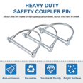 thumbnail image 3 of 4pcs Safety Coupler Pin Lock Shaft,1/4 Inch Pto Lockout With Round Retainer Wire, 3 of 5