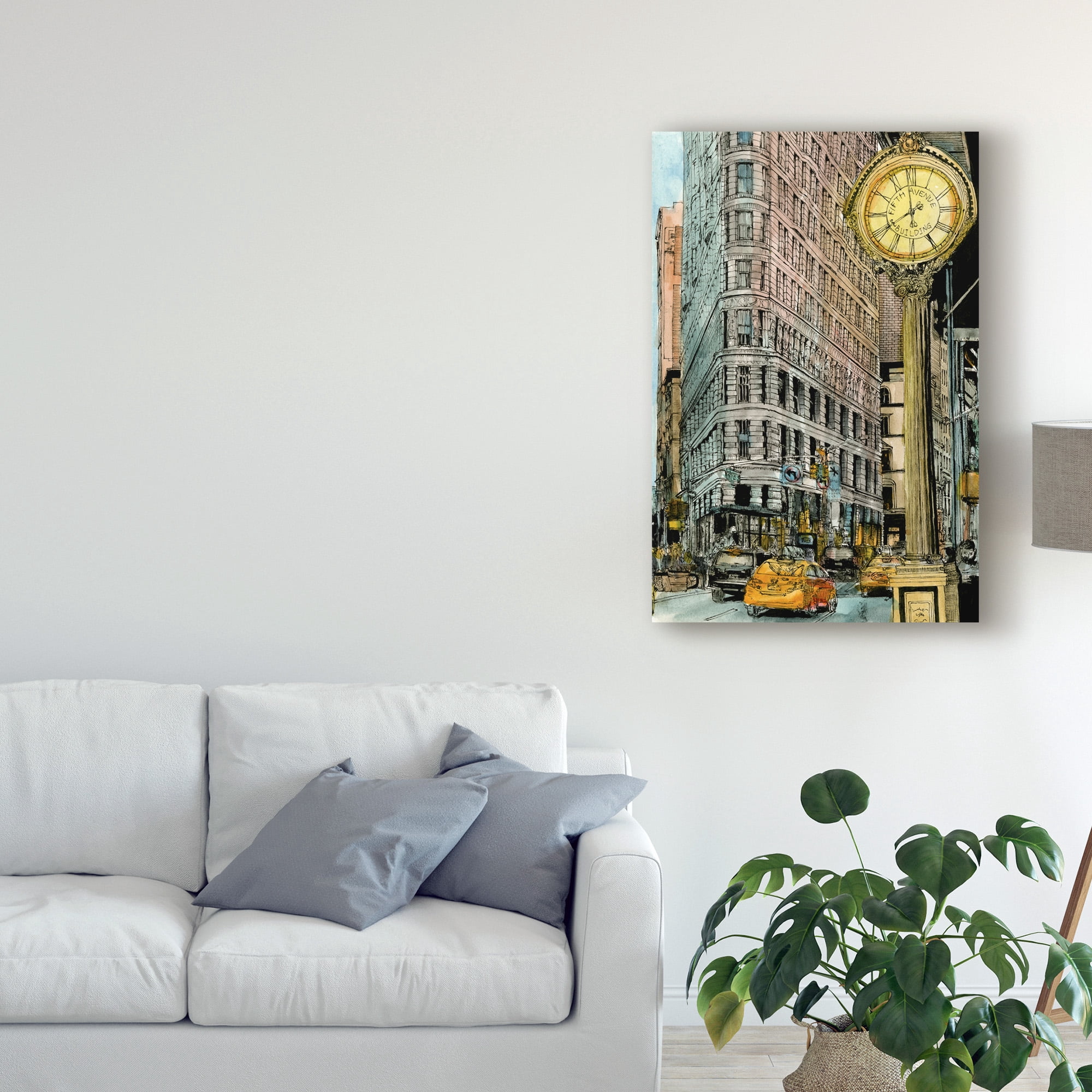 Trademark Fine Art 'City Scene VII' Canvas Art by Melissa Wang