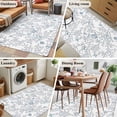 thumbnail image 6 of Summer Washable Area Rugs 4'x6', Retro Ocean Shell Starfish Conch Coral Low Pile Throw Living Room Rug Non-Slip Sturdy Edge Binding Carpet for Indoor Entryway Bedside Kitchen, 6 of 9
