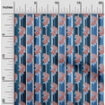thumbnail image 2 of oneOone Rayon Blue Fabric Asian Floral Craft Projects Decor Fabric Printed By The Yard 56 Inch Wide, 2 of 4