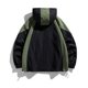 thumbnail image 3 of Gabardina para mujer Chaqueta De Bloque De Color Con Bolsillos Cortavientos A De Viento Al Libre Suéter Sólido Pantalones Sueltos De Punto De Manga Larga Conjunto (Negro, L), 3 of 4