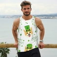 thumbnail image 6 of Yiaed happy dog. St. Patricks Day Print Mens Compression Shirt Slimming Body Shaper Vest Workout Tank Tops Abs Abdomen Undershirts-Large, 6 of 7