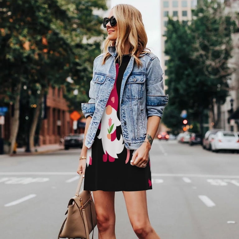 Rocae Love You Mom for Sleeveless Dresses Summer Casual Ruffle Sleeveless  Cute Crew Neck Flowy Dress with Pockets - Walmart.com