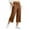 Coffee-01, variant on REALiKUN Womens Capri Pants Wide Leg Yoga Capris Summer High Waisted Casual Lounge Cropped Pants with Pockets