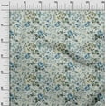 thumbnail image 3 of oneOone Georgette Viscose Aquamarine Fabric Florals Sewing Craft Projects Fabric Prints By Yard 42 Inch Wide, 3 of 4