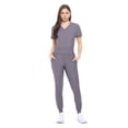 thumbnail image 3 of Natural Uniforms Ultra Stretch Womens Jogger Scrub Set (Charcoal, X-Small), 3 of 7
