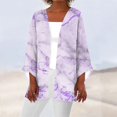 thumbnail image 1 of Effortlessly Trendy - Open Front Style! HIMIWAY Kimonos for Women Casual Women's Casual Fashion Retro Printed Lightweight Medium Length Jacket Cardigan Purple 3XL, 1 of 5