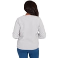 thumbnail image 6 of Alfred Dunner Classic Chenille Pullover Feathers Sweater (US, Alpha, Small, Regular, Petite, Petite, Cobalt), 6 of 12