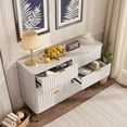 thumbnail image 3 of Boyel Living 6 Drawer Accent Chest, TV Stand Storage Cabinet Dresser Organizer, Modern White Chest of Drawers, Large Dresser for Closet for Living Room, 3 of 6