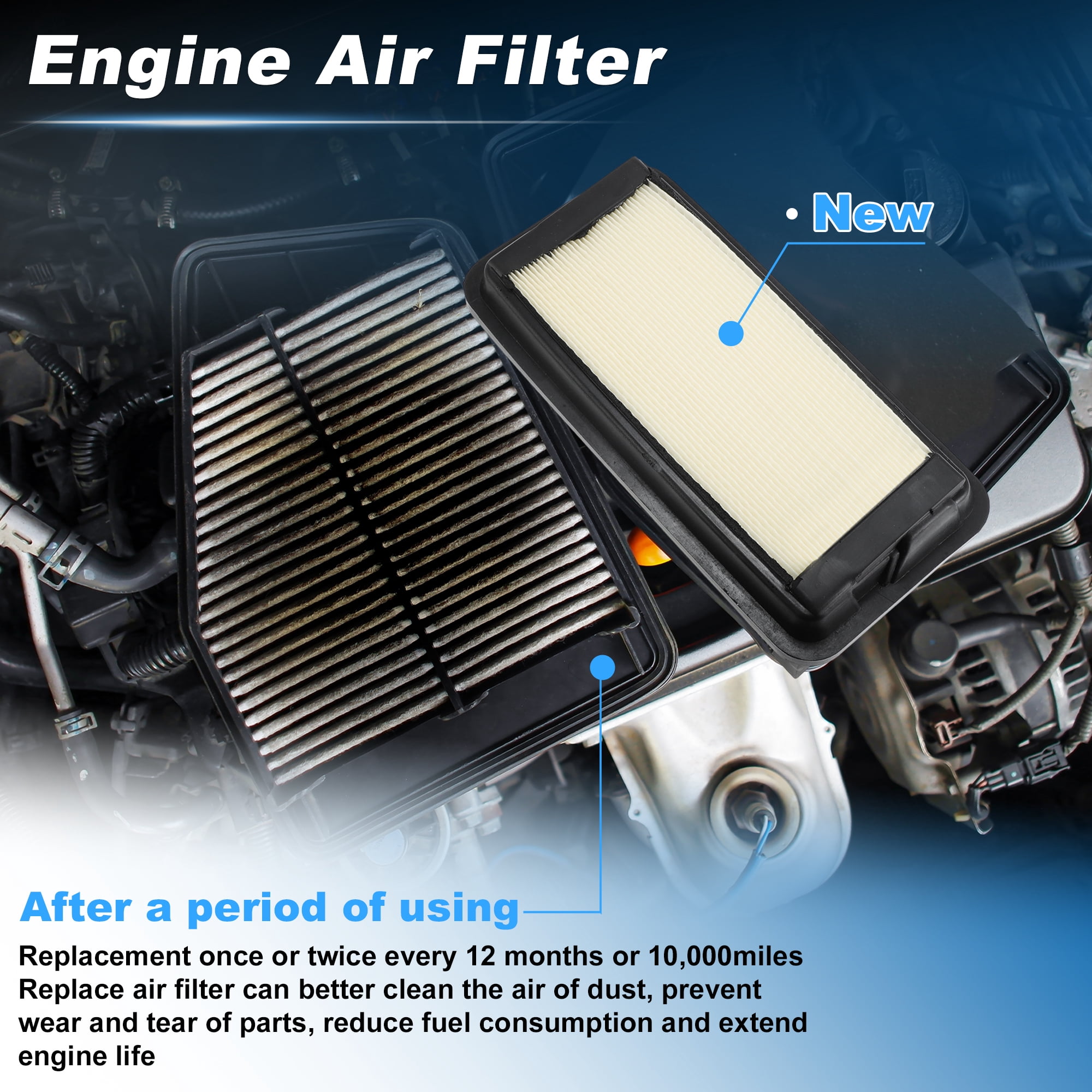 Unique Bargains Car Engine Air Filter for Chevrolet Silverado 4500 5500 CV 6.6L Diesel