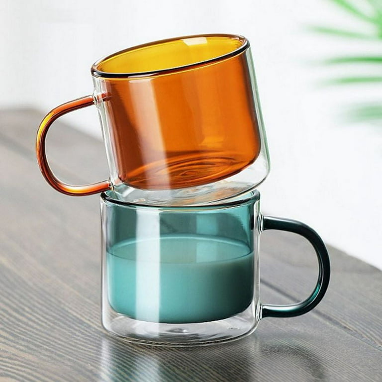 Reusable Borosilicate Glass Coffee Mug/ Cup with Anti-Splash