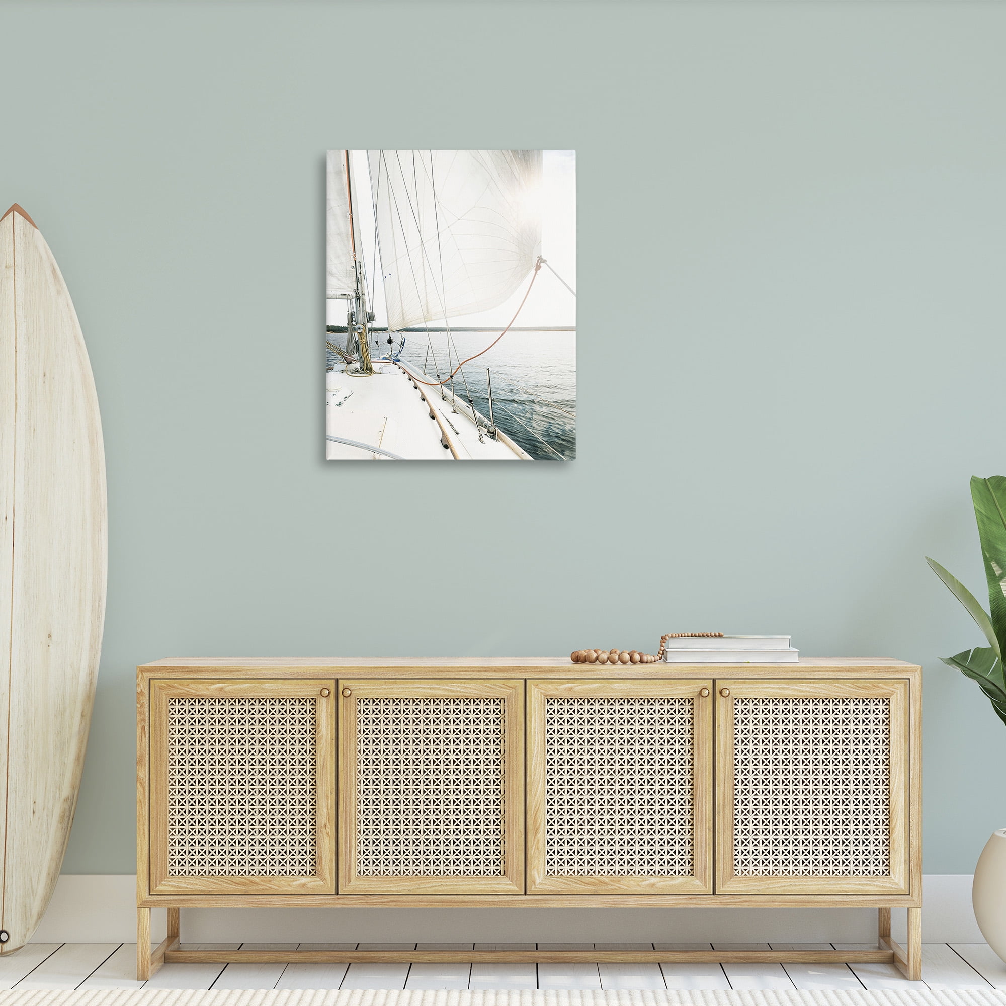 Stupell Industries Nautical Boat Mast View Transportation Photography Gallery Wrapped Canvas Art Print Wall Art, 30 x 40