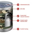 thumbnail image 4 of 12oz Tumblers Classic Camo Green Brown Pattern Vacuum Insulated Stainless Steel Travel Tumbler Cups Mug with Lid and Straw for Beer,Coffee,Beverages with Cleaning Brush for Cold & Hot Drinks, 4 of 5
