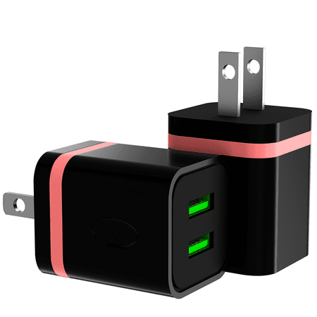 USB Wall Charger, ACE 2-Pack 2.1A/5V Dual Port USB Plug Power Adapter Charging Block Cube Compatible with iPhone 11/12 Pro Max, XR/XS/X 8/7/6 Plus, iPad, Samsung, Moto, Android Phone