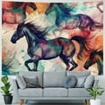 thumbnail image 4 of PRATYUS Multi Size Bedroom Tapestry Watercolor-Colorful-Horse Wall Decor Wall Hanging Tapestry For Dorm Living Room Painting, 4 of 6