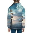 thumbnail image 6 of Kdxio Moonlit Sea Sailboat Pattern Kids Boys Girls Zip Up Hoodie 3D Printed Hooded Sweatshirt Hoody Coat with Pocket 7-12 Y-Small, 6 of 6