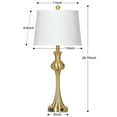 thumbnail image 2 of Cinkeda 28.75" Tall Table Lamps Set of 2 for Living Room Bedroom with USB C+A Ports AC Outlet Modern Gold 3 Way Dimmable Touch Control Nightstand Bedside Lamp, 2 of 6