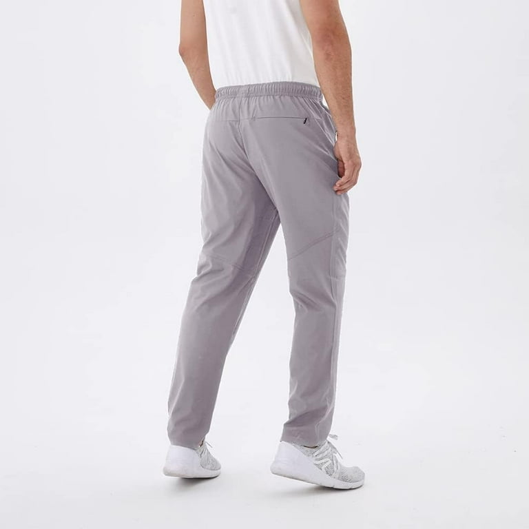 Rapoo Men s Workout Athletic Golf Hiking Pants with Zipper Pockets Elastic Waist Lightweight Running Pants for Men Walmart