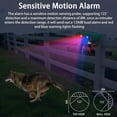 thumbnail image 2 of GJX Solar Motion Sensor Alarm - 130dB Siren,Ultrasonic & Strobe Lights,4 Modes,Waterproof Outdoor/Indoor Security Alarm for Home,Yard,Garden,Shed (Green,Solar Powered), 2 of 7