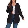 thumbnail image 4 of Cueply Women's Plus Size Cardigan Long Sleeve Lightweight Sheer Open Front Knited Cardigan 1X-4X, 4 of 6