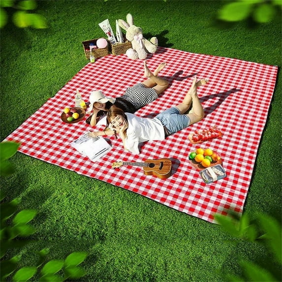 Outdoor Waterproof Picnic Blankets Extra Large Portable Picnic Mat,Thickened Oxford Cloth,Waterproof,not Stained with Flowers and Grass