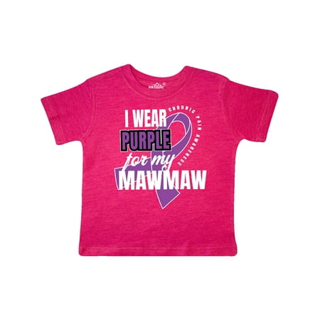 

Inktastic Chronic Pain I Wear Purple For My Mawmaw Gift Toddler Boy or Toddler Girl T-Shirt
