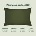 thumbnail image 6 of Hemp Fabric 20x36" Queen Pillowcase - Soft Washable Hypoallergenic Pillow Cover, Forest Green, 6 of 7
