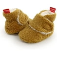 thumbnail image 4 of Newborn Baby Cozy Fleece Booties with Grippers Winter Slippers Socks Soft Sole Stay On Infant First Walker Crib Shoes, 4 of 6