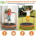 thumbnail image 5 of Jump Into Fun 36'' Mini Trampoline for Kids, 3FT Toddler Trampoline with Handle, Foldable Kids Trampoline Indoor/Outdoor for Toddlers Ages 3-6, Small Fitness Rebounder Trampoline, Easy Storage, 5 of 7