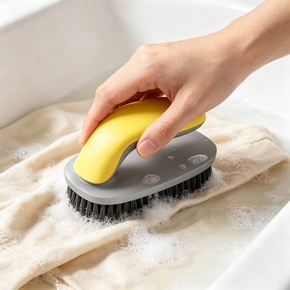 Clearance Under $5 | Household Laundry Brush with Ergonomic Handle Multifunctional Stain Remover for T-Shirts, Sweaters, and Home Cleaning