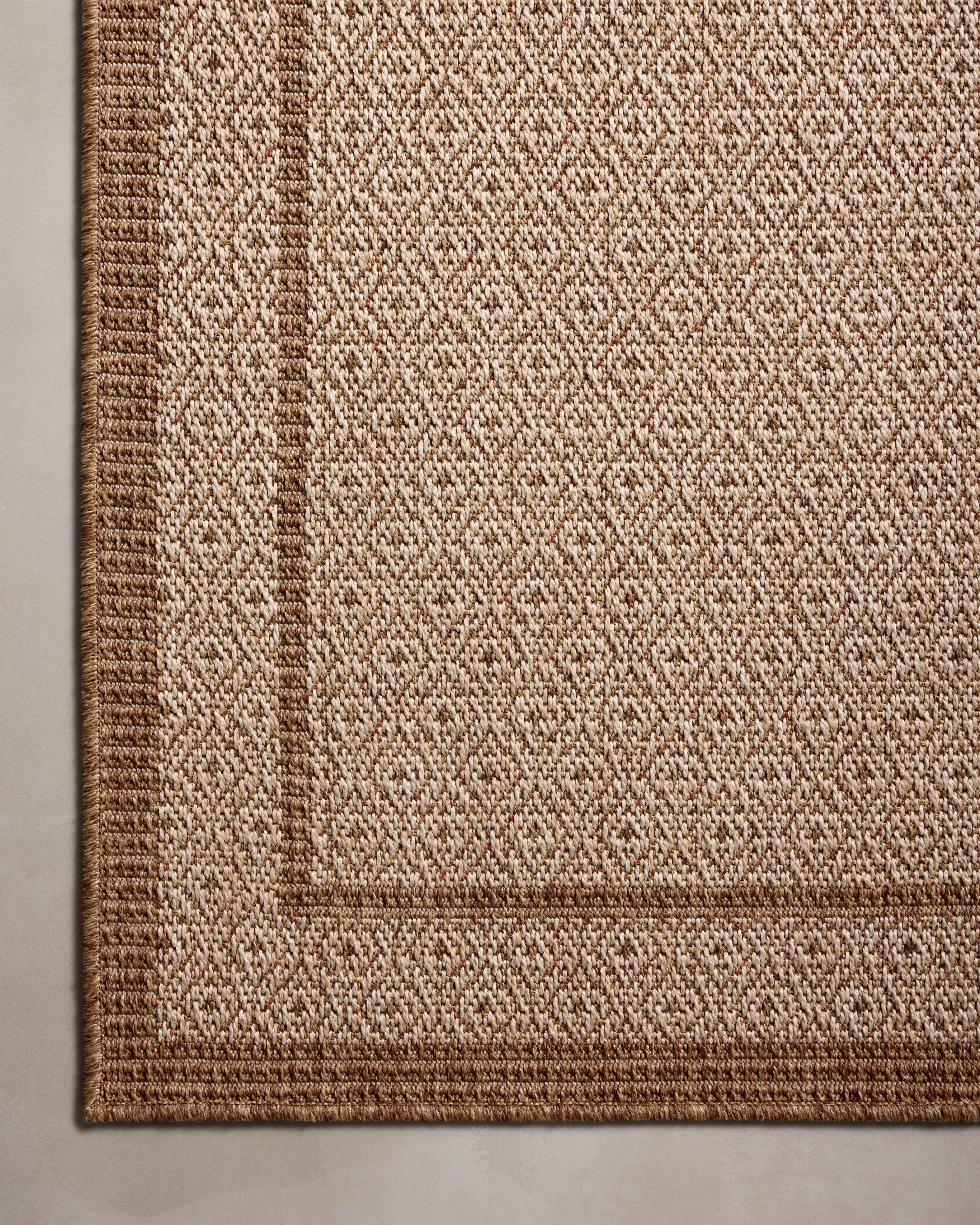 Loloi Merrick Chestnut / Oatmeal 18" x 18" Sample Rug