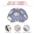 thumbnail image 4 of Cute Alpaca Face Flower Shower Cap, Reusable Bath Hair Hat for all Hair Lengths Hair Cover with Elastic Band Double Waterproof Layers Bathing Hat, 4 of 5