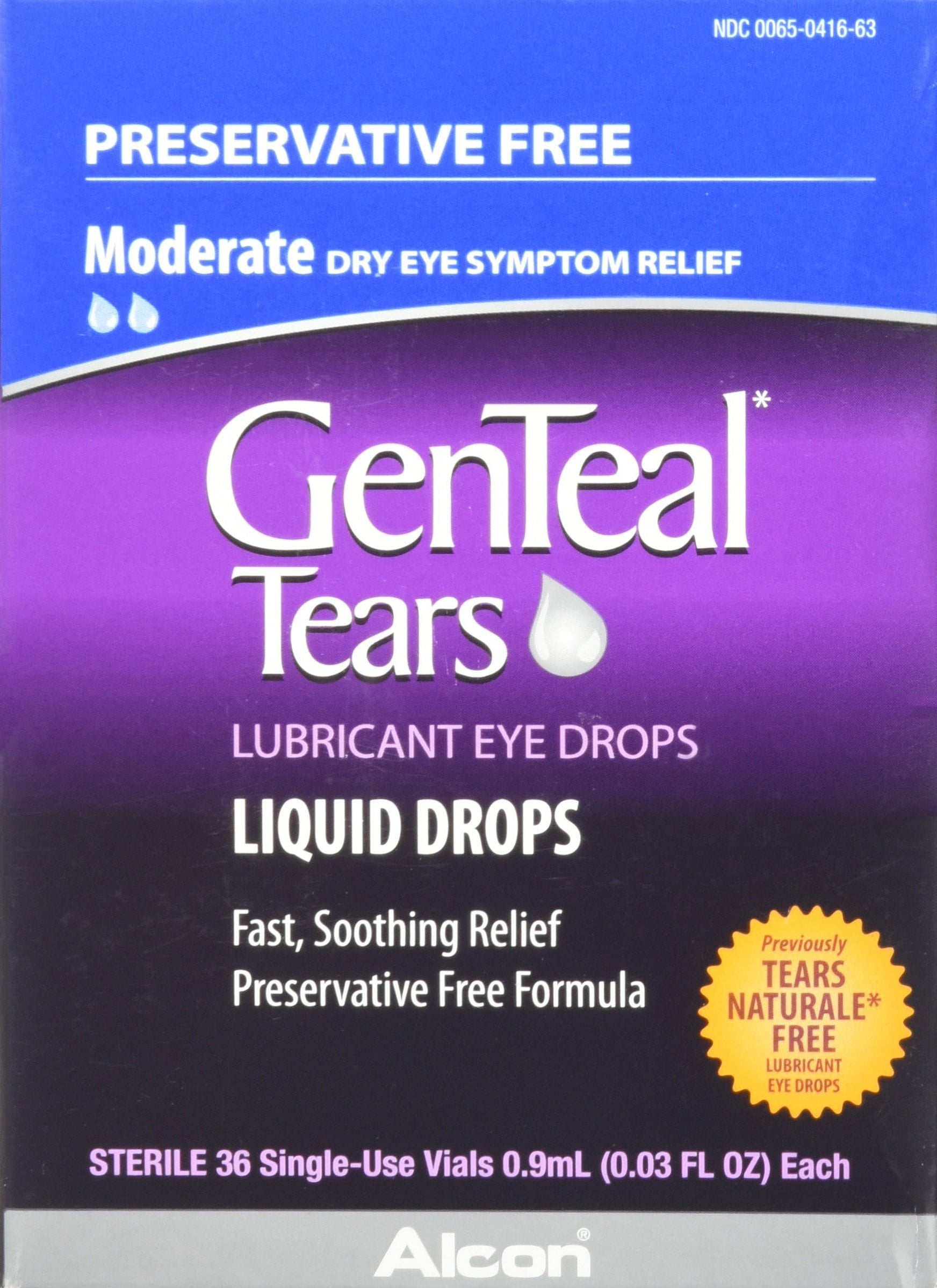 3 Pack GenTeal Tears Lubricant Eye Drops Moderate Drops 36 Sterile 0