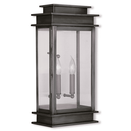 

Wall Sconces 2 Light With Clear Glass Vintage Pewter size 19 in 120 Watts - World of Crystal