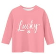 thumbnail image 4 of Blusas y camisas de manga larga y cuello redondo para niños con estampado del Día de San Patricio, manga 3/4/cuello redondo tres cuartos, parte inferior y superior para niños, parte superior de poliés, 4 of 4