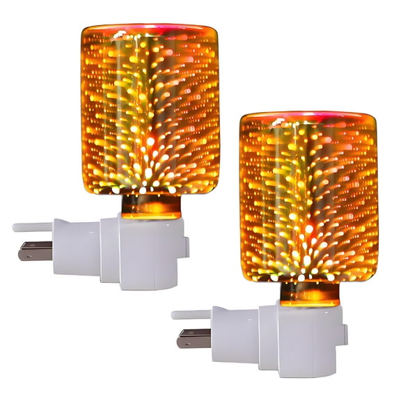 HIBIBUD 2Pcs Wax Melt Warmer,Home Decor Table Lamp Wax Melter,Fragrancetherapy Night Light Atmosphere Light Candle Lamp Warmer