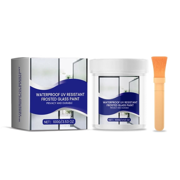 dfutuy Water-based Frosted Glass Paint Coated Waterproof Sunscreen Paint Renovations Cover Privacys Frosted Glass Paint