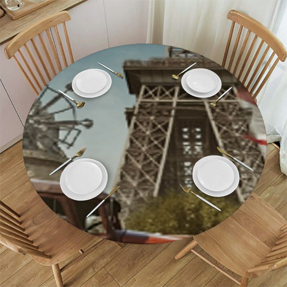 Paris Round with Elastic Fitted Table Cover