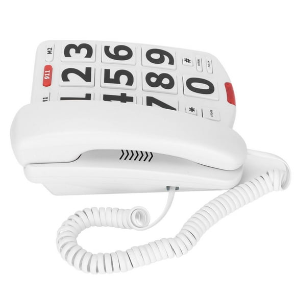 Big Button Fixed Telephone, One Touch Dial Super Loud Ringtones Domestic Big Button Landline Telephone Professionally Designed for The Elderly