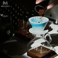 thumbnail image 3 of XBMego Hand Brewed Coffee Cone Filter Cup/Reusable Coffee Brewing Cone/Ceramic Drip Coffee Filter Single Cup Coffee Maker 2/4 Cup (4 Cup Blue), 3 of 7