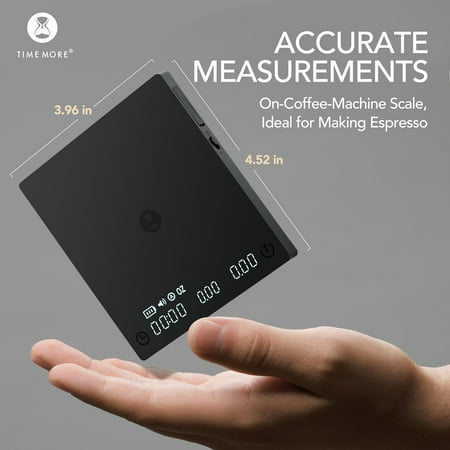 Timemore Basic Mini Coffee Scale Slim Lightweight Digital Espresso Timer Three Modes Precision Brewing Black