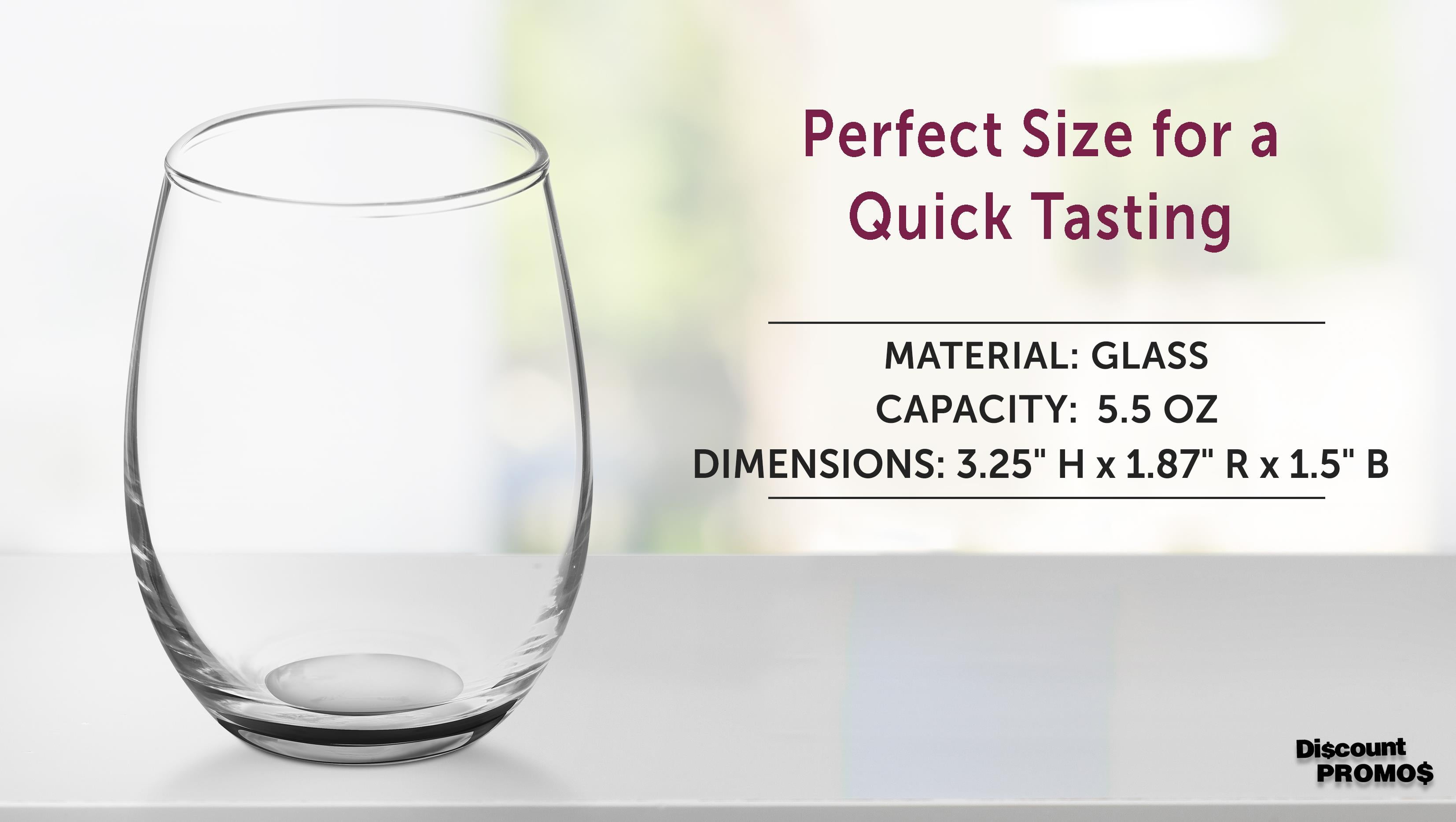 Stemless Wine Glasses by ARC 5.5 oz. Set of 12, Bulk Pack - Perfect for Hotel, Bar, Restaurant or Lounge - Black
