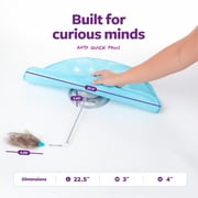SmartyKat Hot Pursuit Electronic Concealed Motion & Light Cat Toy with Faux Fur Wand