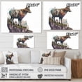 thumbnail image 4 of Designart Double Exposure Of A Goat With Nature Canvas Wall Art, 4 of 5