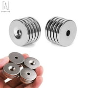 Gustave 20PCS Neodymium Disc Countersunk Hole Magnets, 0.79 inch D x 0.2 inch H Strong Permanent Rare Earth Magnets N35 for Fridge, DIY, Scientific, Craft, and Office