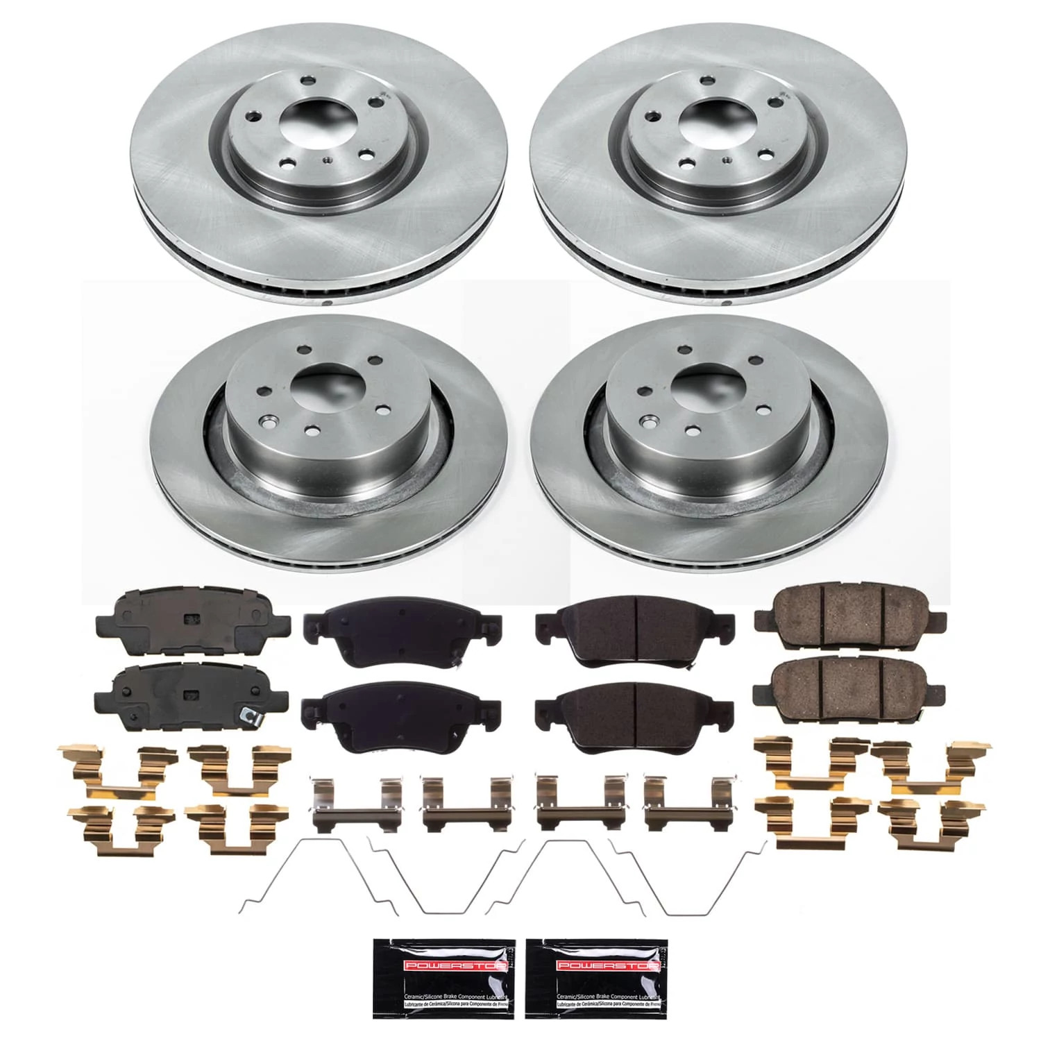 PowerStop Front and Rear Stock Replacement Brake Pad and Rotor Kit Fits: INFINITI Select Models KOE9063